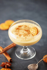 Natilla, Classic Spanish or Latin Custard Dessert. It is made with eggs, milk, sugar, cinnamon, and vanilla.