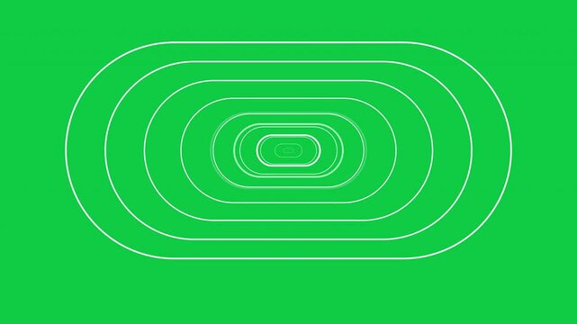 Retro Style Oval Line Loop Animation in Green Modern Abstract Animated Background, Minimal Tech, Futuristic Geometric Motion for Visual Effects and Media