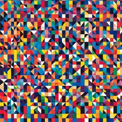 Seamless  pattern.  Multicolor geometric ornament .