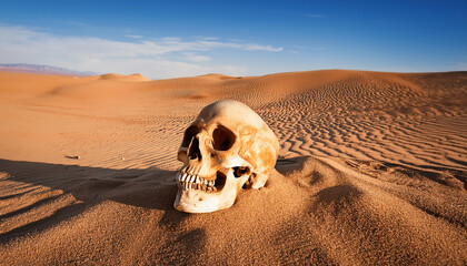 desert skull remains generated ai