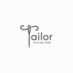 Fototapeta premium Letter T for tailor logo design