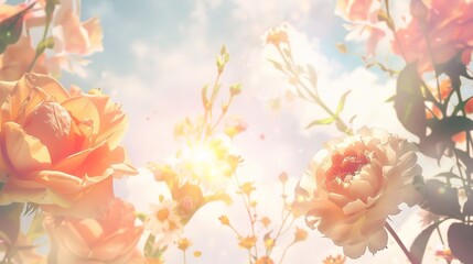 Embrace the Joy of Nature with an Aesthetic Sunny Day Flower Background Image: A Vivid Celebration of Color and Light