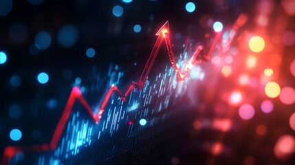 Growth graph of business. Successful business, growth strategy and achieving goals with the rising arrow. Business strategy development and growing growth plan