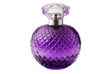 Isolated Diamond Pattern Purple Perfume Bottle
