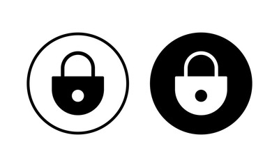 Lock icon vector illustration. Padlock sign and symbol. Encryption icon. Security symbol
