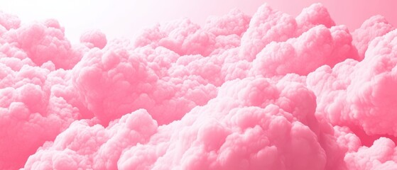 Stunning Fluffy Pink Cloudscape Background for Dreamy Designs Sweet Pastel Atmosphere and Elegant Backdrop