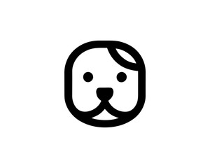 Elegant Dog Head Illustration Logo