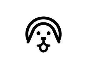 Simple Dog Head Outline Logo