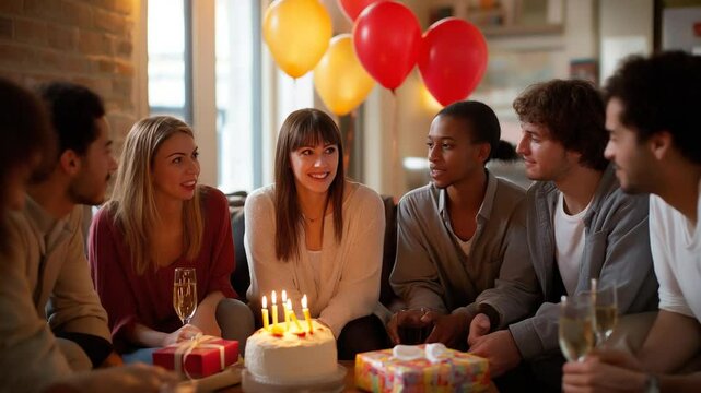 Cozy Birthday Celebration with Friends at Home