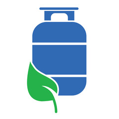 Biogas icon vector, natural bio gas icon vector in colorful flat style illustration isolated on white background.