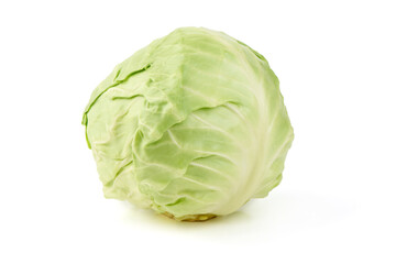 Fototapeta premium Fresh organic Cabbage, isolated on white background