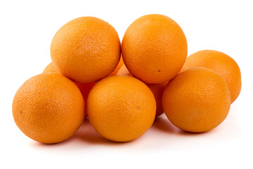 Oranges, isolated on white background.