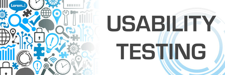 Usability Testing Blue Grey Technology Symbols Texture Horizontal 
