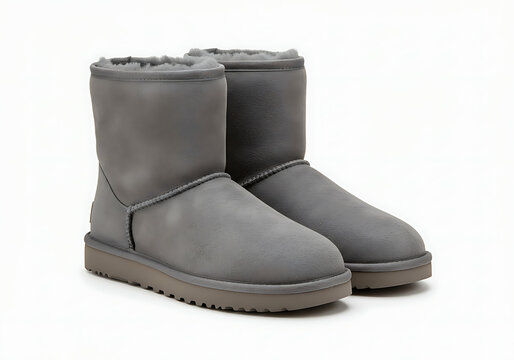 Grey Suede Ugg Boots: Womens Winter Fashion Footwear
