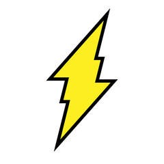 Lightning icon vector. Electric power illustration sign. Energy symbol or logo.