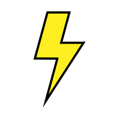 Lightning icon vector. Electric power illustration sign. Energy symbol or logo.