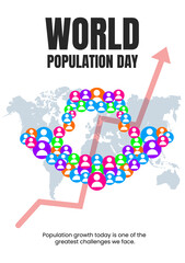 Naklejka premium World population day
