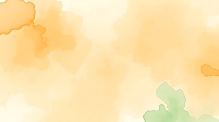 Abstract Orange Green Yellow Watercolor Splash Background