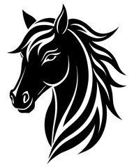 horse head silhouette vector