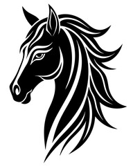 horse head silhouette vector