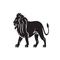 lion vector illustration silhouette