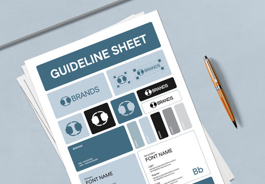 Brand Identity Sheet Template Layout