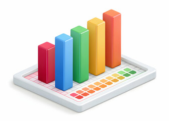 Colorful Bar Graph Icon Representing Data Visualization Trends