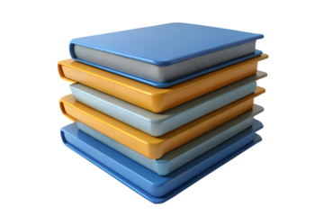 3D Stack of Books Education