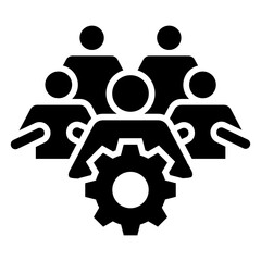Teamwork Glyph Icon