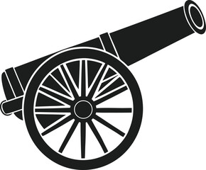 Patriotic USA Vintage Cannon Silhouette Icon © Flaticonic