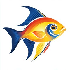 Fototapeta premium Colorful tropical fish swimming gracefully in a vibrant underwater environment