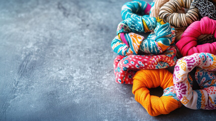 of vibrant boho-style hair ties perfect for summer outfit.