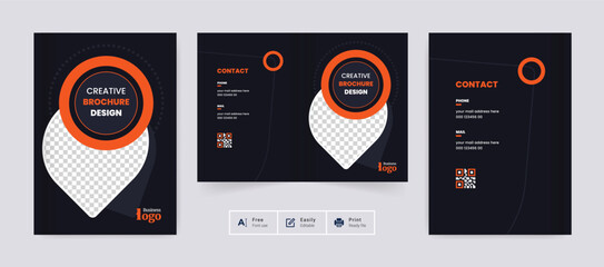 business brochure cover design template layout modern & creative theme