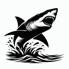 vector illustration of a shark