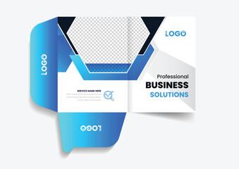Presentation folder design template for your business identity and branding creative modern theme