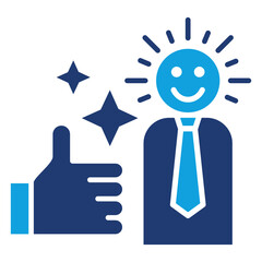 Motivation Flat Blue Icon