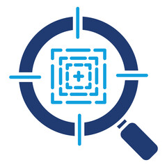 Focus Flat Blue Icon