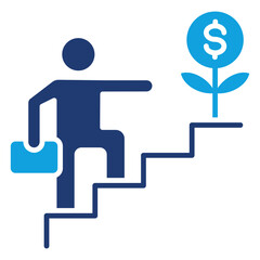 Career Flat Blue Icon