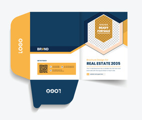 Presentation folder design template for your business identity and branding creative modern theme