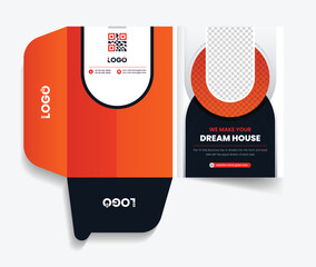 Presentation folder design template for your business identity and branding creative modern theme