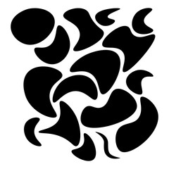 vector illustration of a black and white fish