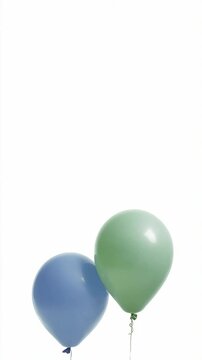Colorful balloons floating against a plain background perfect for celebration or decoration purposes