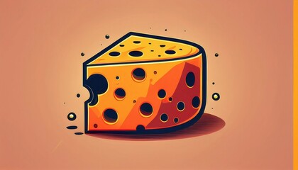 Firefly logo featuring stylish cheese illustration with a minimalist design in warm tones for a modern aesthetic