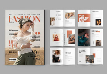 Elegant Fashion Magazine Layout Template