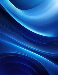 Obraz premium Flowing abstract gradients in soothing blue tones create a serene backdrop for various design applications