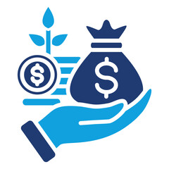 Investment Flat Blue Icon