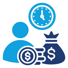 Creditors Flat Blue Icon