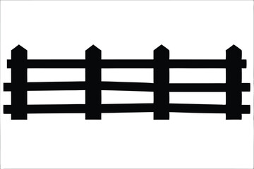 wooden fence black silhouette