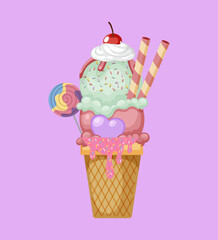 A very good ice cream for summer soothes the throat.