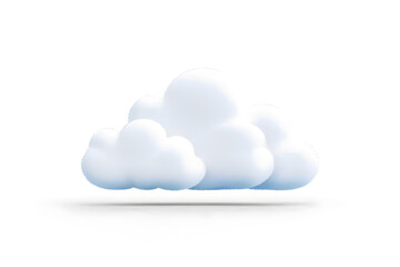 3d white Cloud isolated on white background	